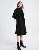 Women’s Wool Blend Double-Breasted Pea Coat | Mid-Length