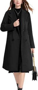Women’s Wool Blend Double-Breasted Pea Coat | Mid-Length
