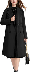 Women’s Wool Blend Double-Breasted Pea Coat | Mid-Length
