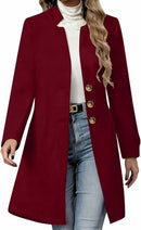 Women’s Long Wool Blend Trench Coat | Relaxed Fit Overcoat