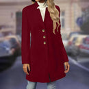 Women’s Long Wool Blend Trench Coat | Relaxed Fit Overcoat