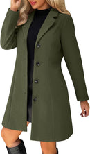 Women’s Wool Blend Trench Coat | Double-Breasted Overcoat