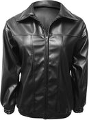 Women’s Oversized Faux Leather Motorcycle Jacket