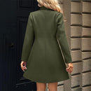 Women’s Wool Blend Trench Coat | Double-Breasted Overcoat
