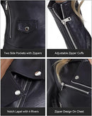 Women’s Oversized Faux Leather Moto Biker Jacket